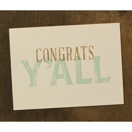 Congrats Y'all Greeting Card