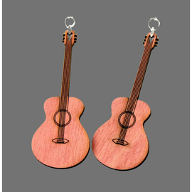 Guitar Wood Earrings