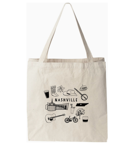 Nashville Canvas Tote Bag