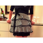 Ruffle Houndstooth Apron