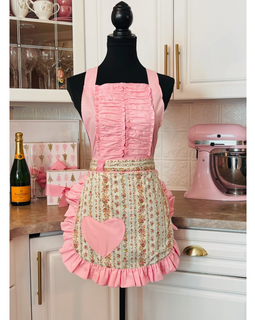 Vintage Darling Apron Victorian Floral Print
