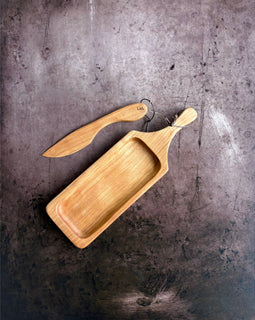 Wooden Butter Board & Knife Set