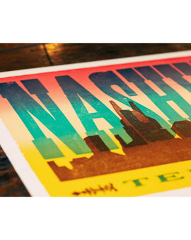 Nashville Sunset Skyline Poster