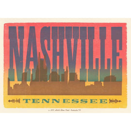Nashville Sunset Skyline Poster