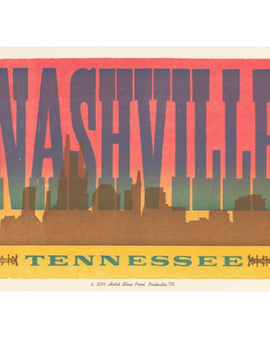 Nashville Sunset Skyline Poster