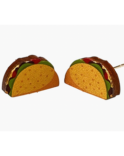 Taco Stud Wood Earrings